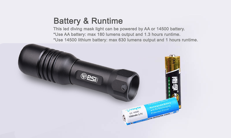 PSI Compact Light battery and runtime