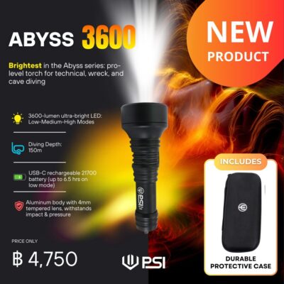 PSI Abyss 3600 Lumens Dive Lights